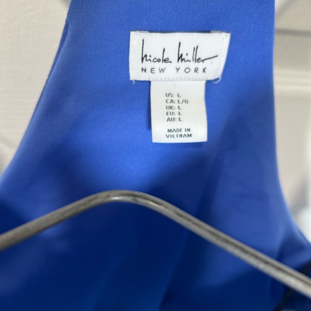 Nicole Miller Vibrant Blue and Green Maxi Skirt - Picture 4 of 7